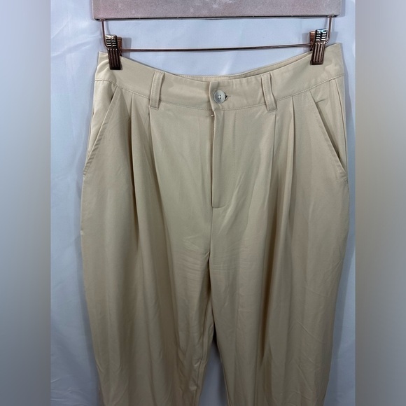 Contempo tan straight leg trousers size L - Picture 2 of 7
